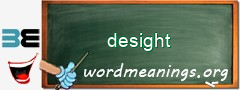 WordMeaning blackboard for desight